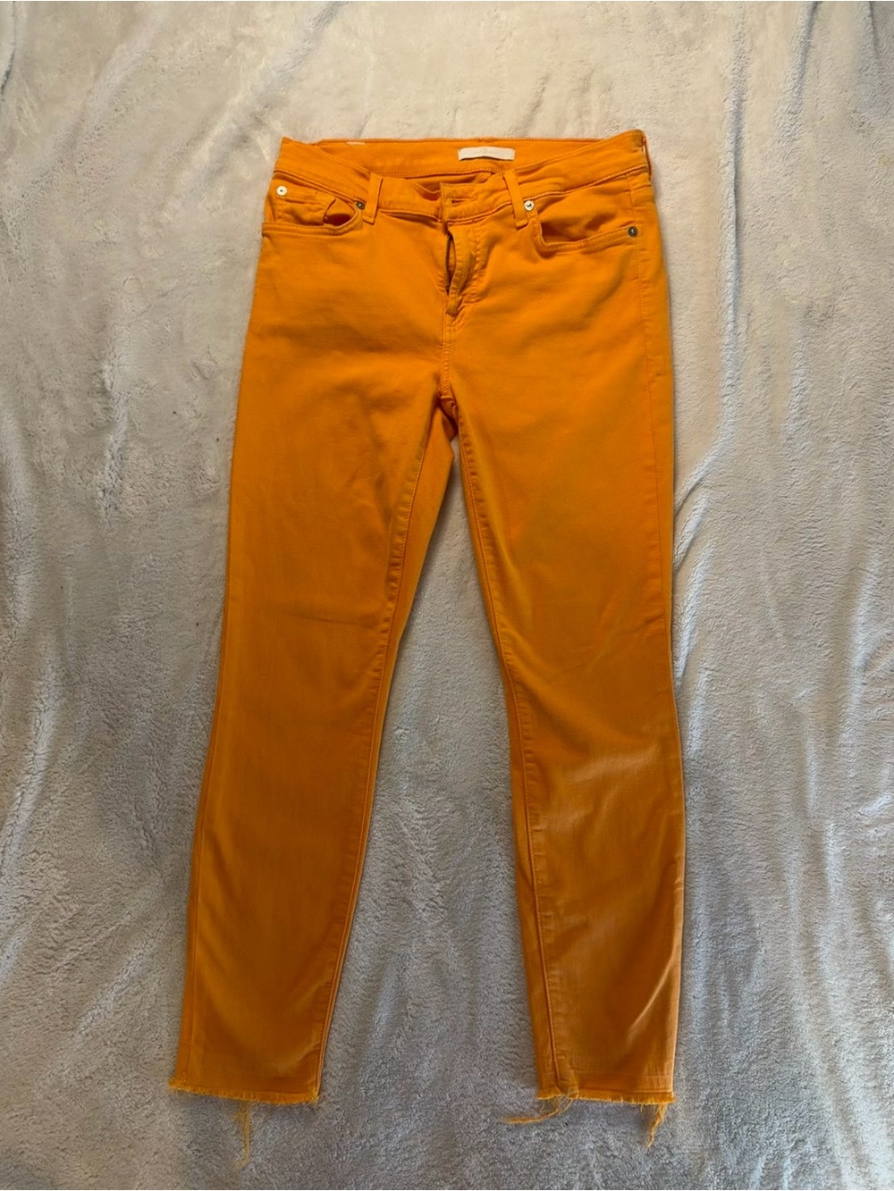 7 For All Mankind Skinny Jeans in Vibrant Orange